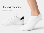 Короткие белые хлопковые носки Momoshe унисекс