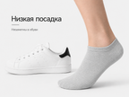 Короткие серые хлопковые носки Momoshe унисекс
